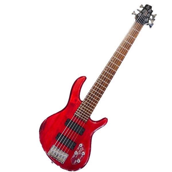 Cort Action Bass VI Plus 6 String Bass Guitar in Red