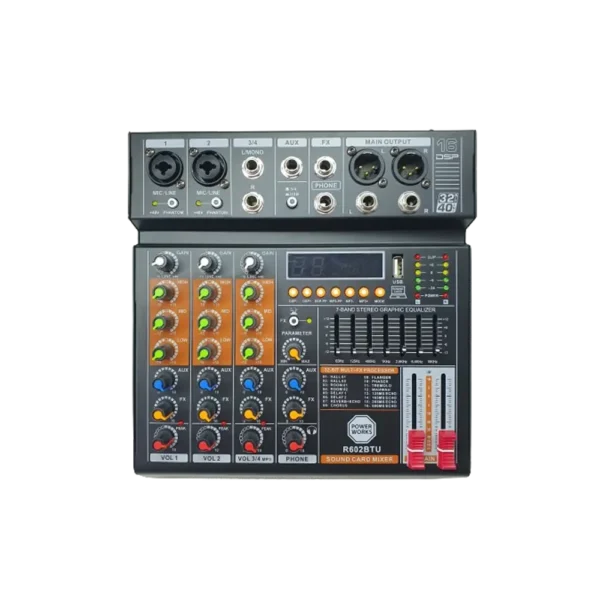Powerworks R602BTU 4 Channel Mixer with Bluetooth and USB | Music Mart ...