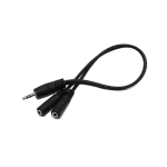 Cyberdyne CZK-1029 - 3.5mm stereo male to 2 x 3.5mm stereo female cable (30cm)