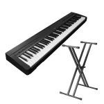 Yamaha P45B Digital Piano + Double Braced Keyboard Stand Bundle