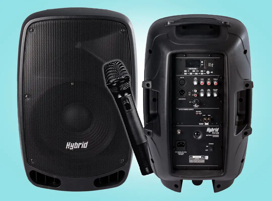 Hybrid PA12B 12 Inch Portable Battery Powered Speakers. Black Friday Special