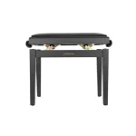 RubiQube SB018 Black – Wooden Piano Bench with Height Adjust