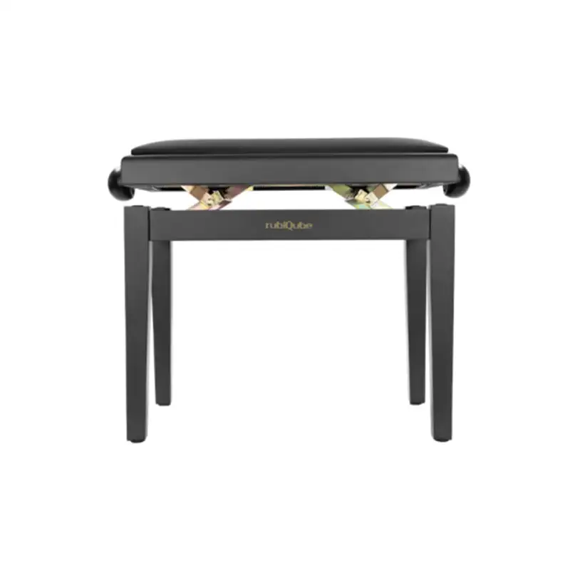 RubiQube SB018 Black – Wooden Piano Bench with Height Adjust